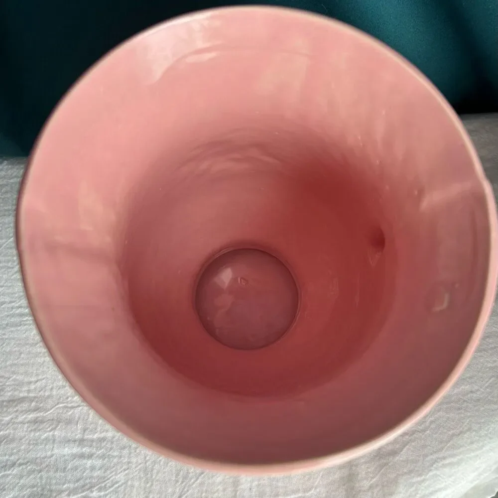 McCoy 40s Pink Cardinal Song Bird Holly Berry Large Vase